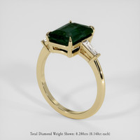 4.07 Ct. Greenish Blue Sapphire Ring, 14K Yellow Gold 2