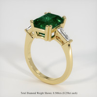 3.86 Ct. Emerald Ring, 18K Yellow Gold 2