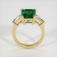 4.17 Ct. Emerald Ring, 18K Yellow Gold 3