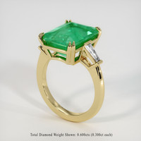 8.31 Ct. Emerald Ring, 18K Yellow Gold 2