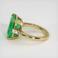 8.31 Ct. Emerald Ring, 18K Yellow Gold 4