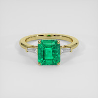 2.50 Ct. Emerald Ring, 18K Yellow Gold 1
