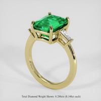 3.47 Ct. Emerald Ring, 18K Yellow Gold 2