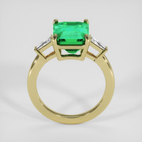 3.47 Ct. Emerald Ring, 18K Yellow Gold 3