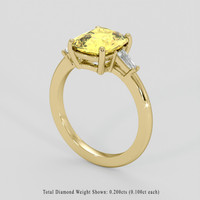 3.12 Ct. Yellow Sapphire Ring, 18K Yellow Gold 2