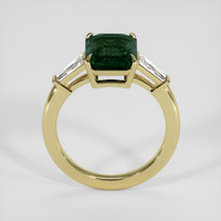 4.07 Ct. Greenish Blue Sapphire Ring, 18K Yellow Gold 3