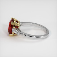 3.06 Ct. Ruby Ring, 14K Yellow & White 4