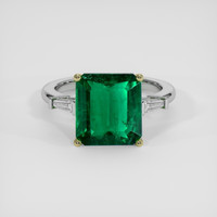 4.33 Ct. Emerald Ring, 18K Yellow & White 1