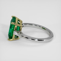 4.33 Ct. Emerald Ring, 18K Yellow & White 4