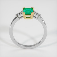 0.85 Ct. Emerald Ring, 18K Yellow & White 3