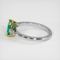 0.85 Ct. Emerald Ring, 18K Yellow & White 4
