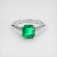 1.76 Ct. Emerald Ring, Platinum 950 1