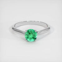 0.65 Ct. Emerald Ring, Platinum 950 1