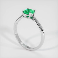 0.65 Ct. Emerald Ring, Platinum 950 2