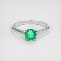 0.64 Ct. Emerald Ring, Platinum 950 1