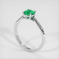 0.64 Ct. Emerald Ring, Platinum 950 2