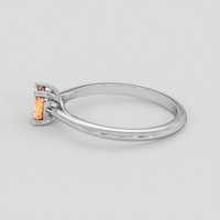 0.60 Ct. Padparadscha Sapphire Ring, Platinum 950 4