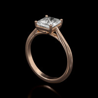1.88 Ct. Sapphire Ring, 18K Rose Gold 2