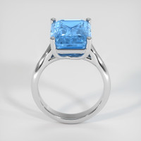 8.66 Ct. Swiss Blue Topaz Ring, 10K White Gold 3