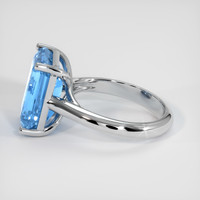 8.66 Ct. Swiss Blue Topaz Ring, 10K White Gold 4