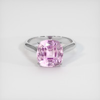 6.64 Ct. Pink Sapphire Ring, 14K White Gold 1