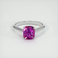 2.13 Ct. Pinkish Purple Sapphire Ring, 14K White Gold 1