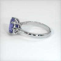 3.33 Ct. Purplish Blue Sapphire Ring, 14K White Gold 4