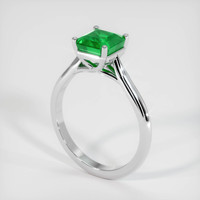 1.51 Ct. Emerald Ring, 18K White Gold 2