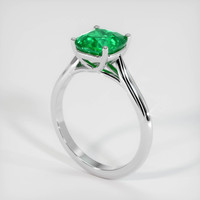 1.76 Ct. Emerald Ring, 18K White Gold 2