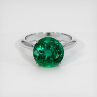 3.85 Ct. Emerald Ring, 18K White Gold 1