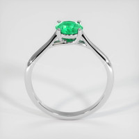 0.65 Ct. Emerald Ring, 18K White Gold 3