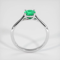 0.64 Ct. Emerald Ring, 18K White Gold 3