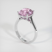 6.64 Ct. Pink Sapphire Ring, 18K White Gold 2