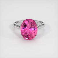10.30 Ct. Pink Sapphire Ring, 18K White Gold 1