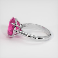 10.30 Ct. Pink Sapphire Ring, 18K White Gold 4