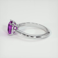 1.32 Ct. Pinkish Purple Sapphire Ring, 18K White Gold 4