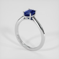 2.03 Ct. Blue Sapphire Ring, 18K White Gold 2