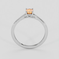 0.60 Ct. Padparadscha Sapphire Ring, 18K White Gold 3