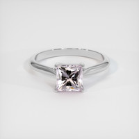 0.89 Ct. Pink Sapphire Ring, 18K White Gold 1