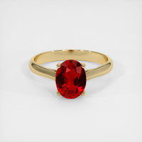 2.00 Ct. Ruby Ring, 14K Yellow Gold 1