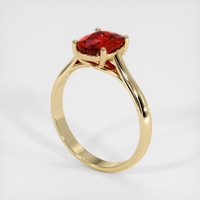 2.00 Ct. Ruby Ring, 14K Yellow Gold 2