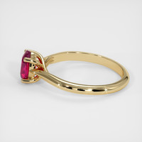 0.97 Ct. Ruby Ring, 14K Yellow Gold 4