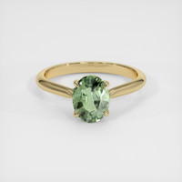 1.64 Ct. Green Sapphire Ring, 14K Yellow Gold 1