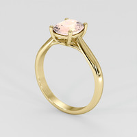 1.58 Ct. Padparadscha Sapphire Ring, 14K Yellow Gold 2