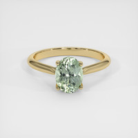 1.74 Ct. Green Sapphire Ring, 14K Yellow Gold 1