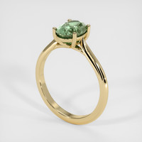 1.74 Ct. Green Sapphire Ring, 14K Yellow Gold 2