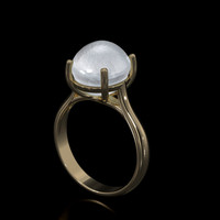 9.05 Ct. White Sapphire Ring, 14K Yellow Gold 2