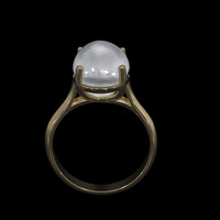 9.05 Ct. White Sapphire Ring, 14K Yellow Gold 3