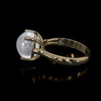 9.05 Ct. White Sapphire Ring, 14K Yellow Gold 4