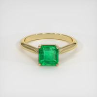 1.51 Ct. Emerald Ring, 18K Yellow Gold 1